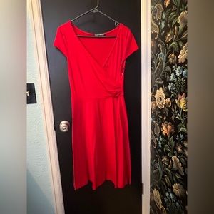 Oxiuly Fashion Red Dress w Side Zipper